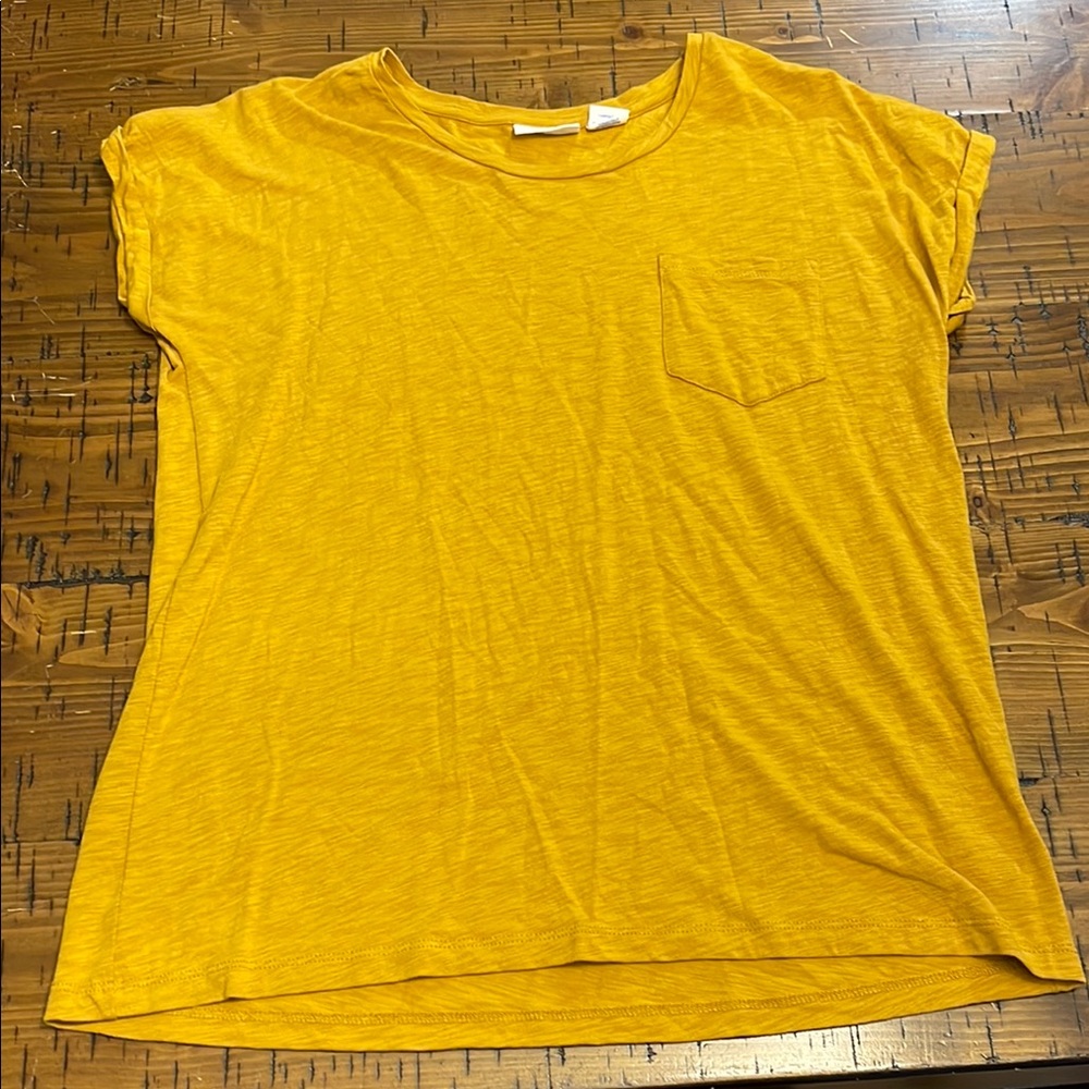Sigrid Olsen Gold Cap Sleeve Relaxed T-Shirt